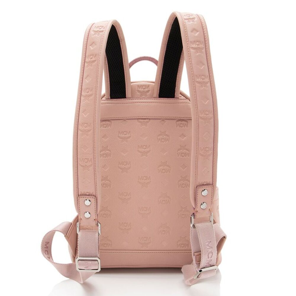 Mcm Embossed Leather Small Backpack - image 3